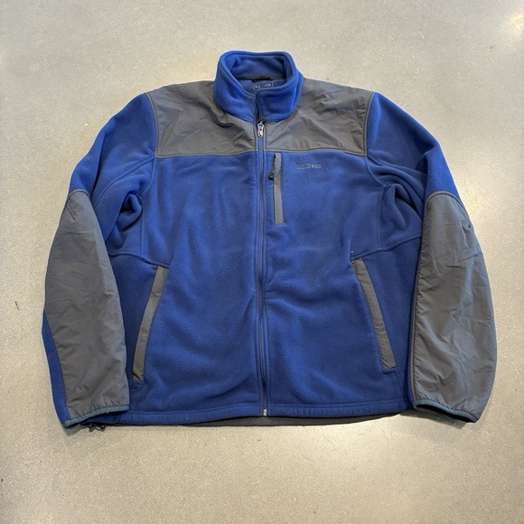 L.L. Bean Other - LL BEAN POLARTEC FLEECE JACKET GRAY BLUE ZIP MENS XXL REG EXCELLENT CONDITION